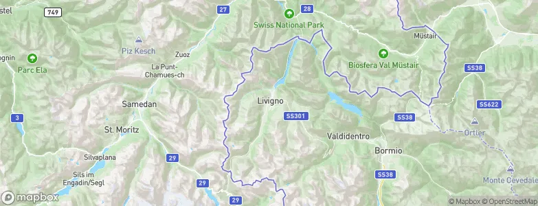 Livigno, Italy Map