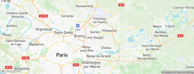 Livry-Gargan, France Map