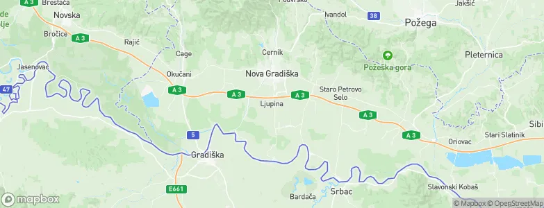 Ljupina, Croatia Map