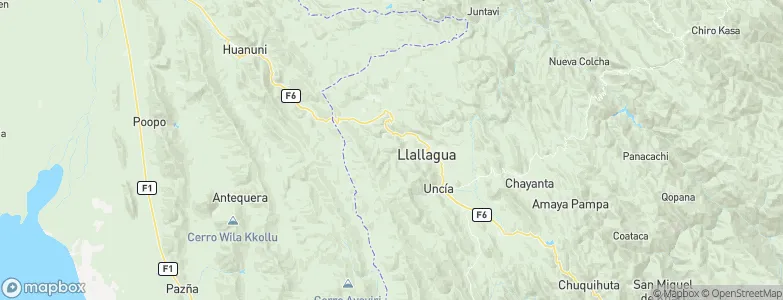 Llallagua, Bolivia Map