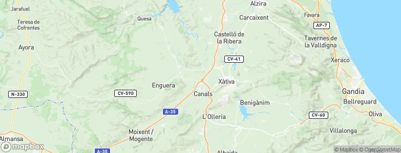 Llanera de Ranes, Spain Map