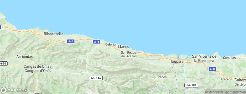 Llanes, Spain Map