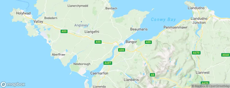 Llanfairpwllgwyngyll, United Kingdom Map