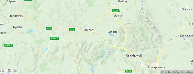 Llanfrynach, United Kingdom Map