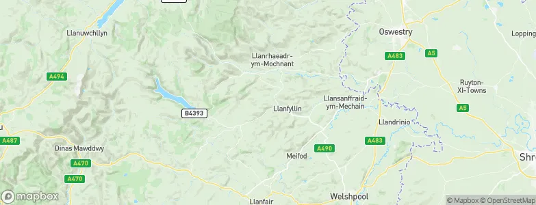 Llanfyllin, United Kingdom Map