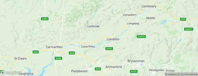 Llangathen, United Kingdom Map