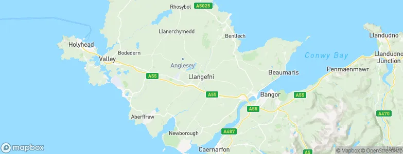 Llangefni, United Kingdom Map