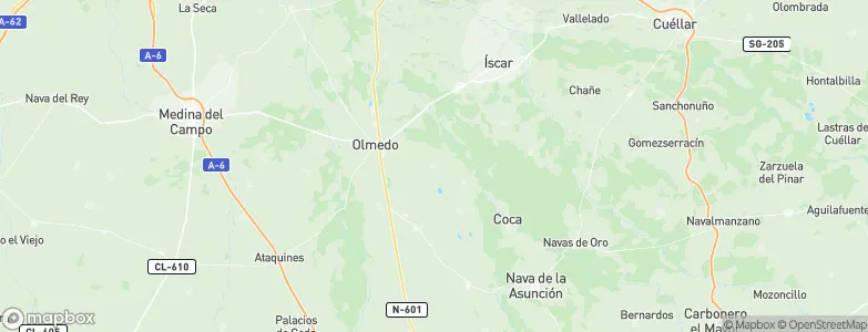 Llano de Olmedo, Spain Map