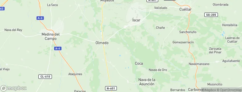 Llano de Olmedo, Spain Map