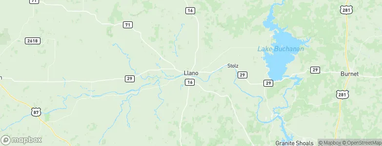 Llano, United States Map