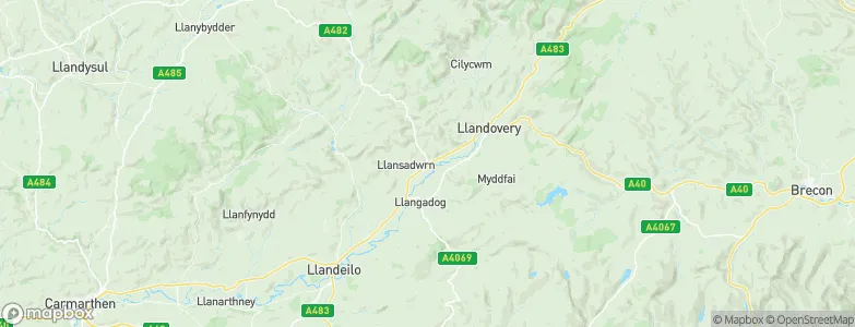 Llanwrda, United Kingdom Map