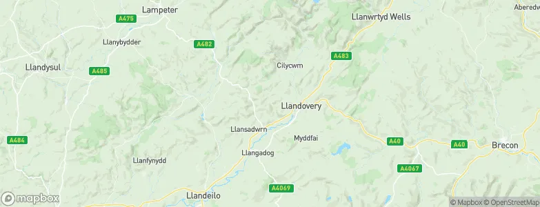 Llanwrda, United Kingdom Map