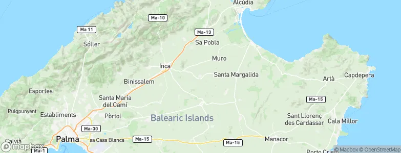 Llubí, Spain Map