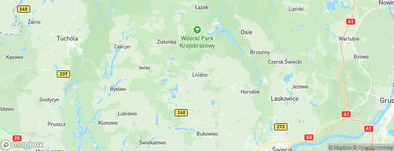 Lniano, Poland Map