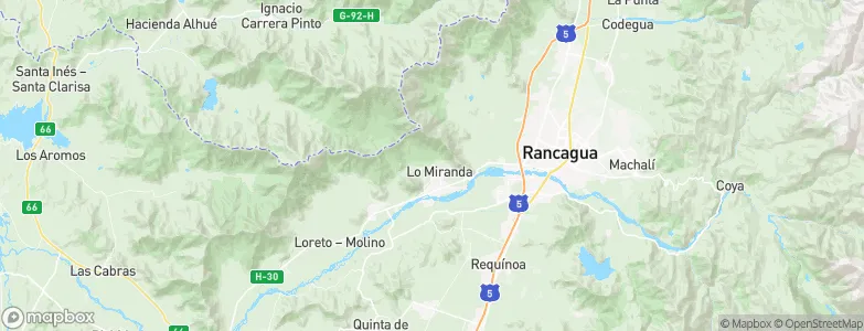 Lo Miranda, Chile Map