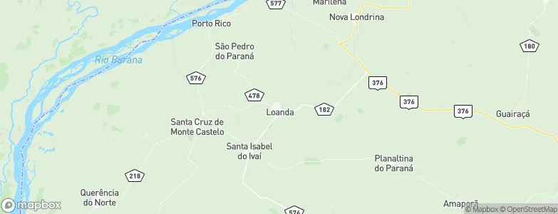 Loanda, Brazil Map