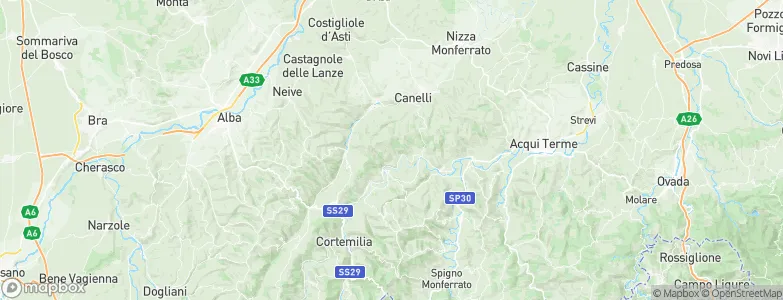 Loazzolo, Italy Map