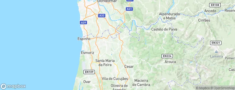 Lobão, Portugal Map
