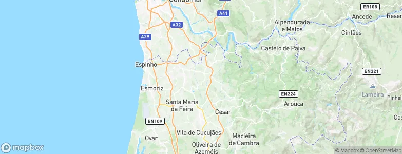 Lobão, Portugal Map