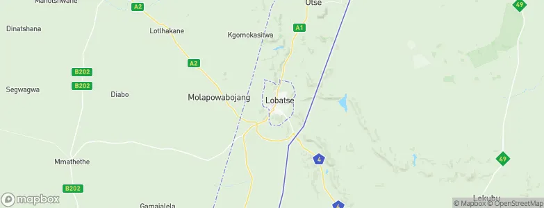 Lobatse, Botswana Map