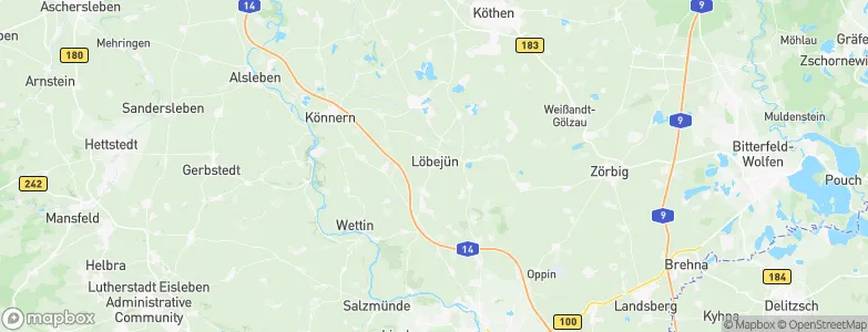 Löbejün, Germany Map