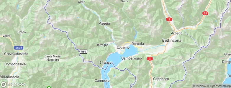 Locarno District, Switzerland Map