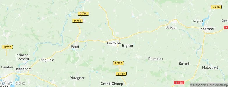 Locminé, France Map