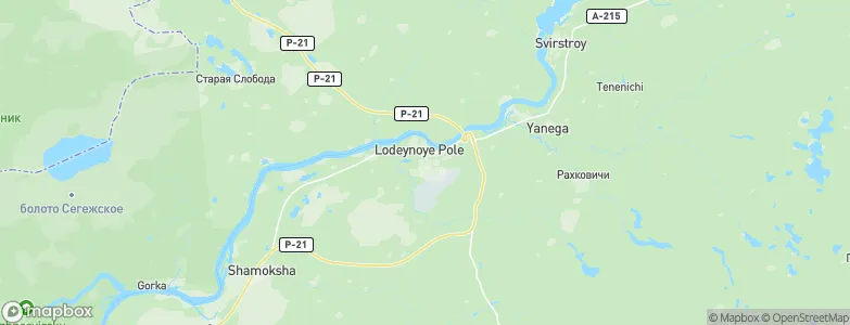 Lodeynoye Pole, Russia Map