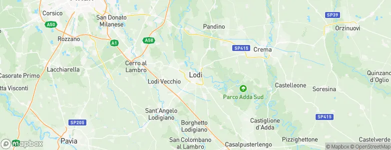 Lodi, Italy Map
