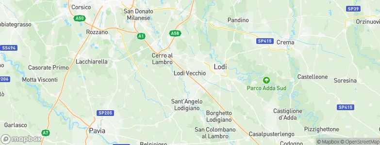 Lodi Vecchio, Italy Map