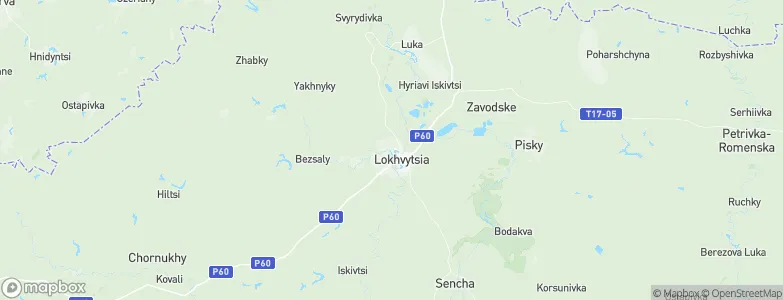 Lokhvytsya, Ukraine Map