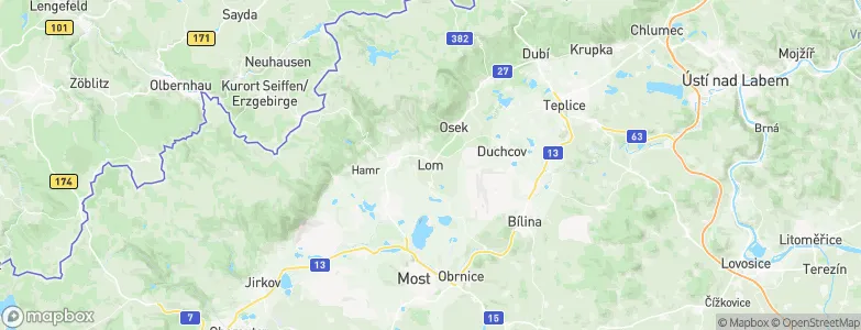 Lom u Mostu, Czechia Map