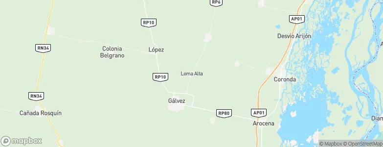 Loma Alta, Argentina Map