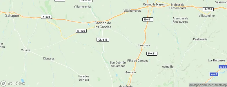 Lomas de Campos, Spain Map