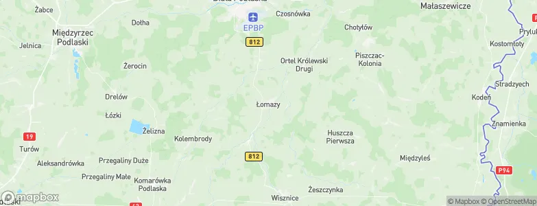 Łomazy, Poland Map