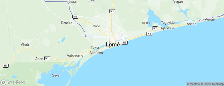 Lomé, Togo Map