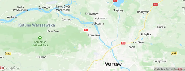 Łomianki, Poland Map