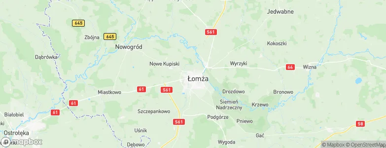 Łomża, Poland Map