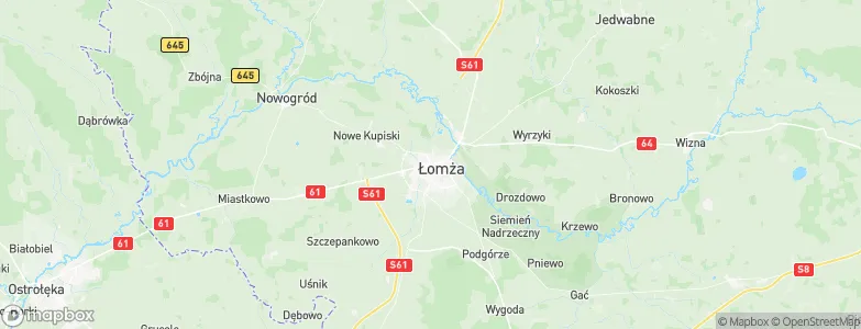 Łomża, Poland Map