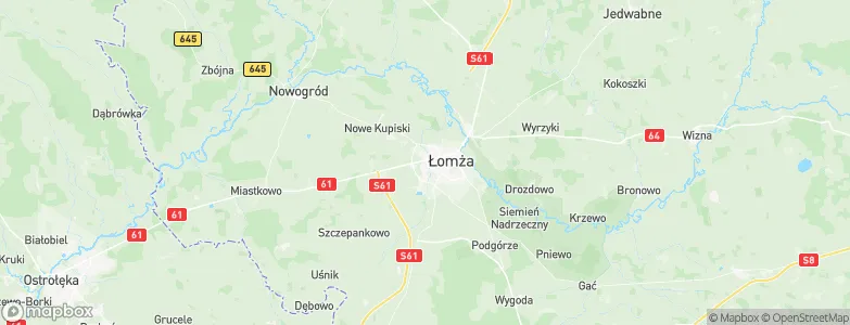 Łomżyca, Poland Map