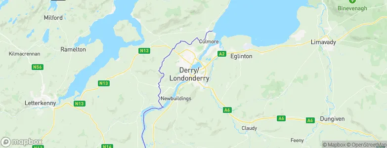 Londonderry, United Kingdom Map
