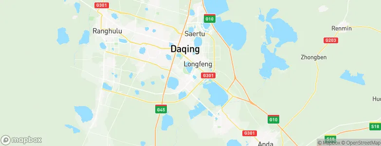 Longfeng, China Map