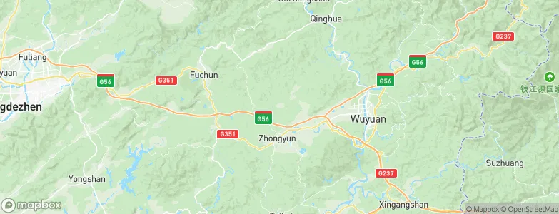 Longshan, China Map