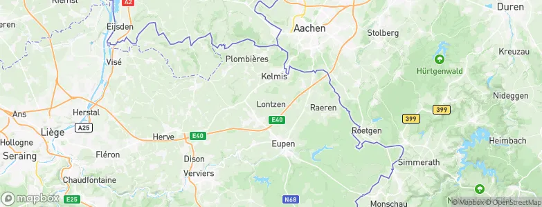 Lontzen, Belgium Map