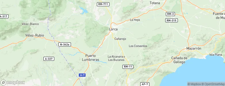 Lorca, Spain Map