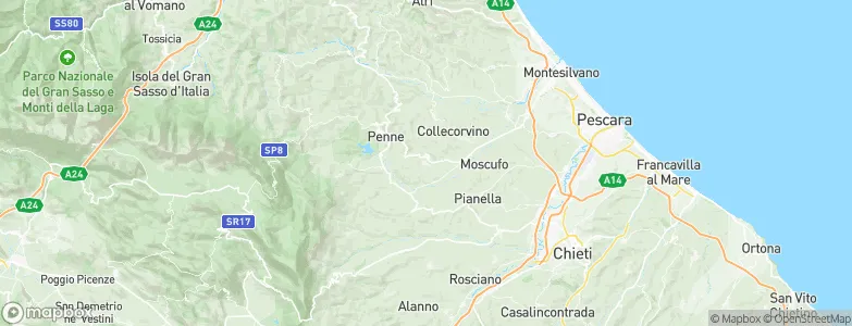 Loreto Aprutino, Italy Map