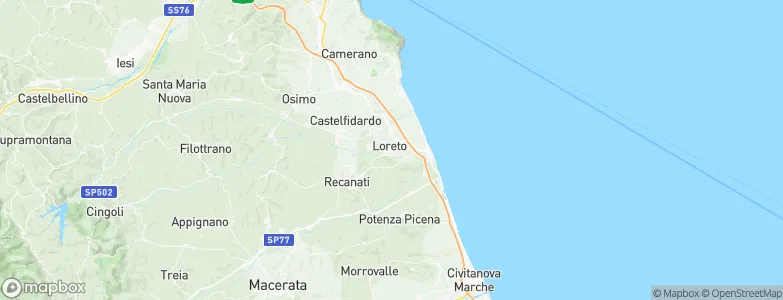 Loreto, Italy Map