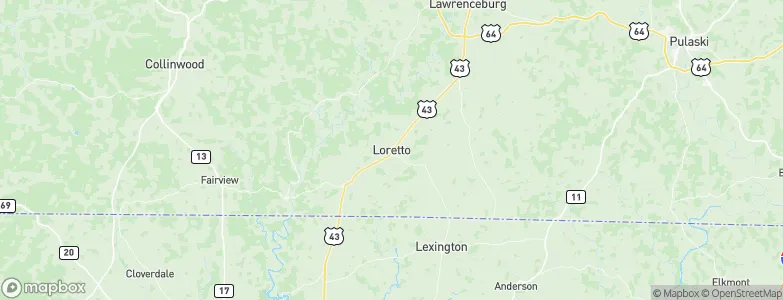 Loretto, United States Map