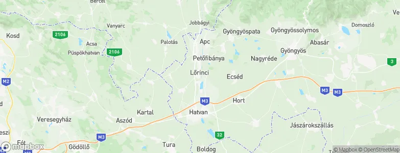 Lőrinci, Hungary Map