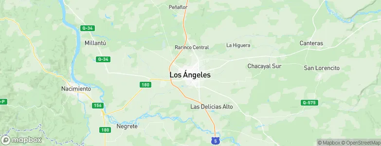 Los Ángeles, Chile Map